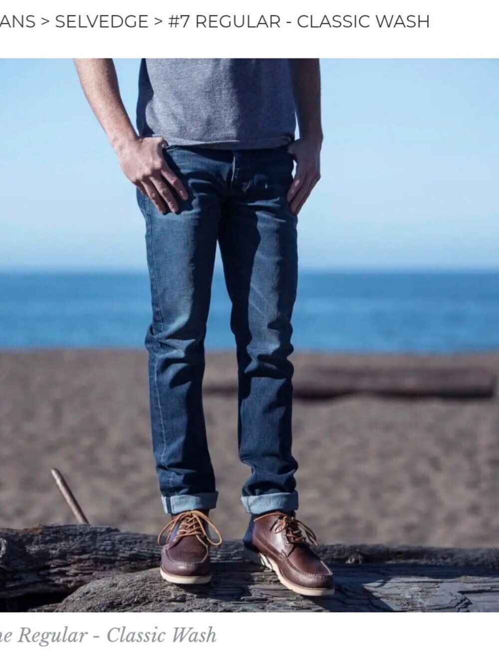 Gustin The Regular #7 Classic Dark Blue Straight-Leg Jeans 29 X 32 Selvedge